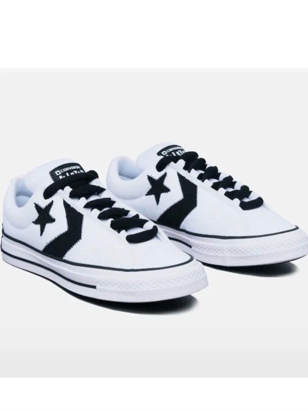 Converse Star Puff Player 76 Low Top White Black Unisex Sneakers W 11 M 9.5 NEW